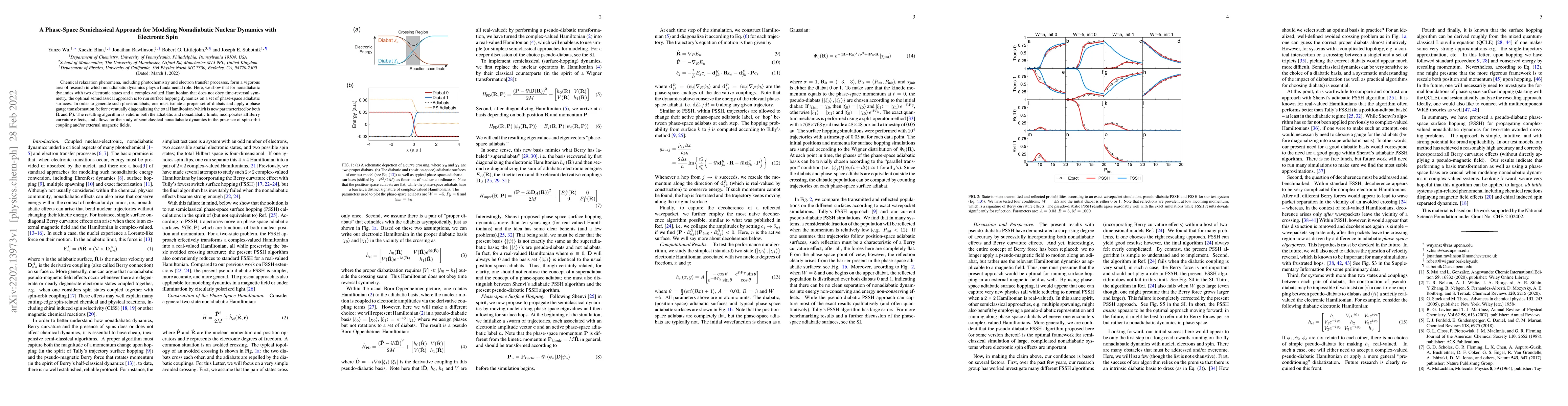 Thumbnail for A Phase-Space Semiclassical Approach for Modeling Nonadiabatic Nuclear
  Dynamics with Electronic Spin
