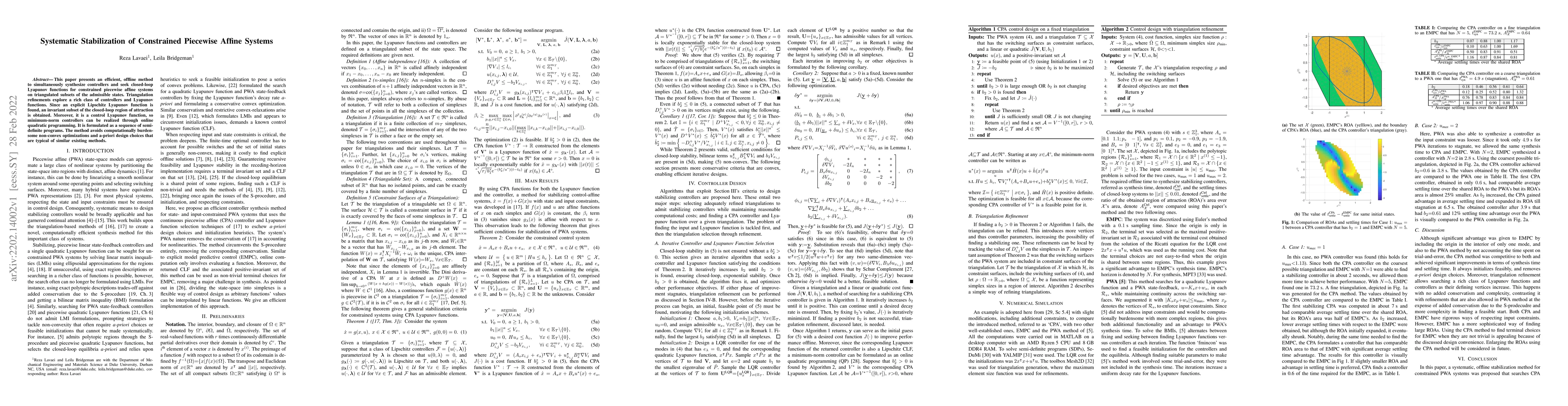 Thumbnail for Systematic Stabilization of Constrained Piecewise Affine Systems