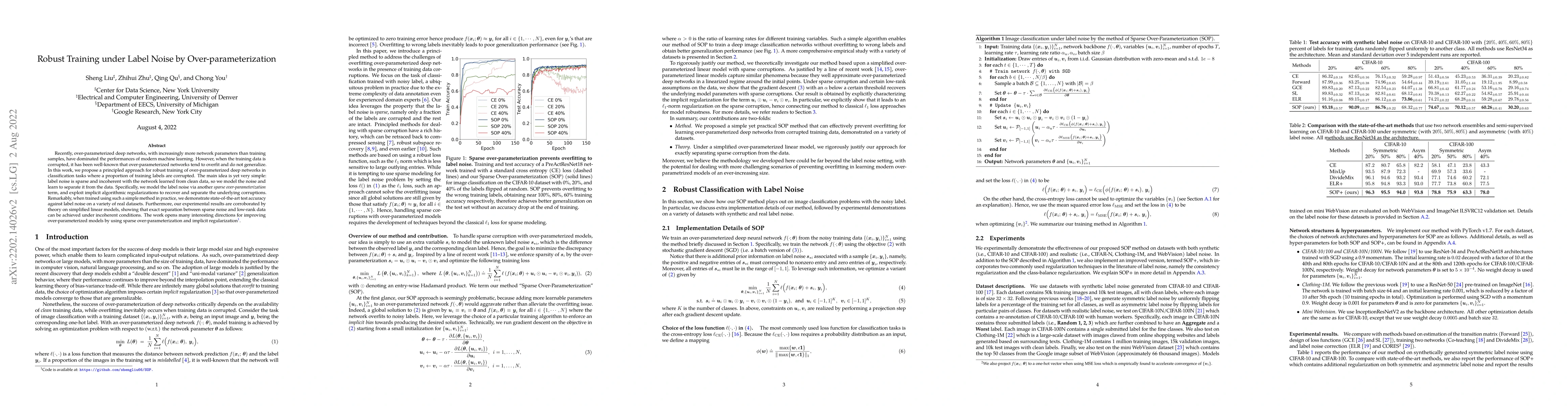 Thumbnail for Robust Training under Label Noise by Over-parameterization
