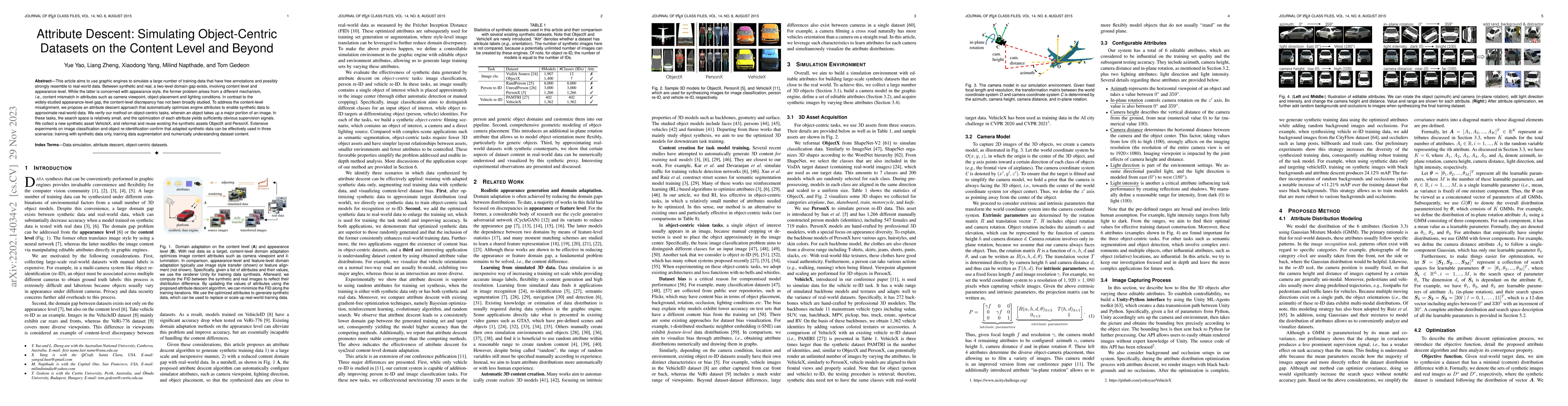 Thumbnail for Attribute Descent: Simulating Object-Centric Datasets on the Content
  Level and Beyond
