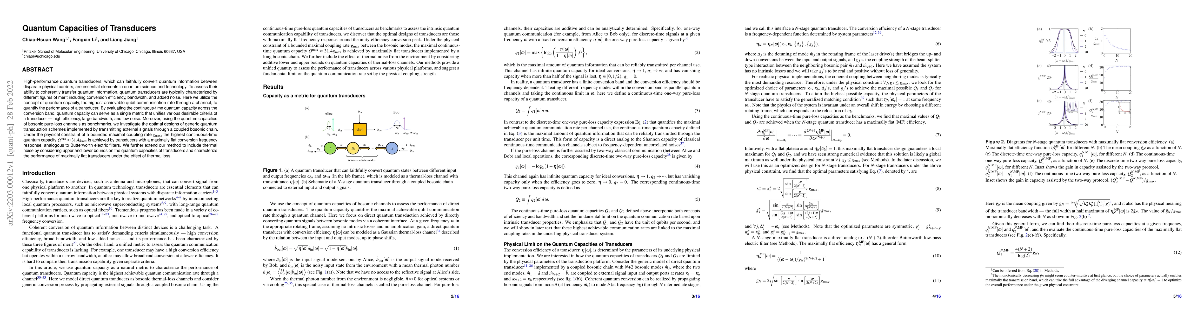 Thumbnail for Quantum Capacities of Transducers