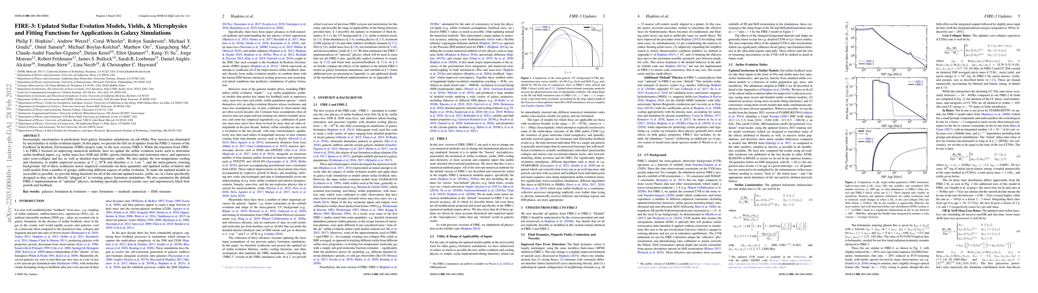 Thumbnail for FIRE-3: Updated Stellar Evolution Models, Yields, & Microphysics and
  Fitting Functions for Applications in Galaxy Simulations