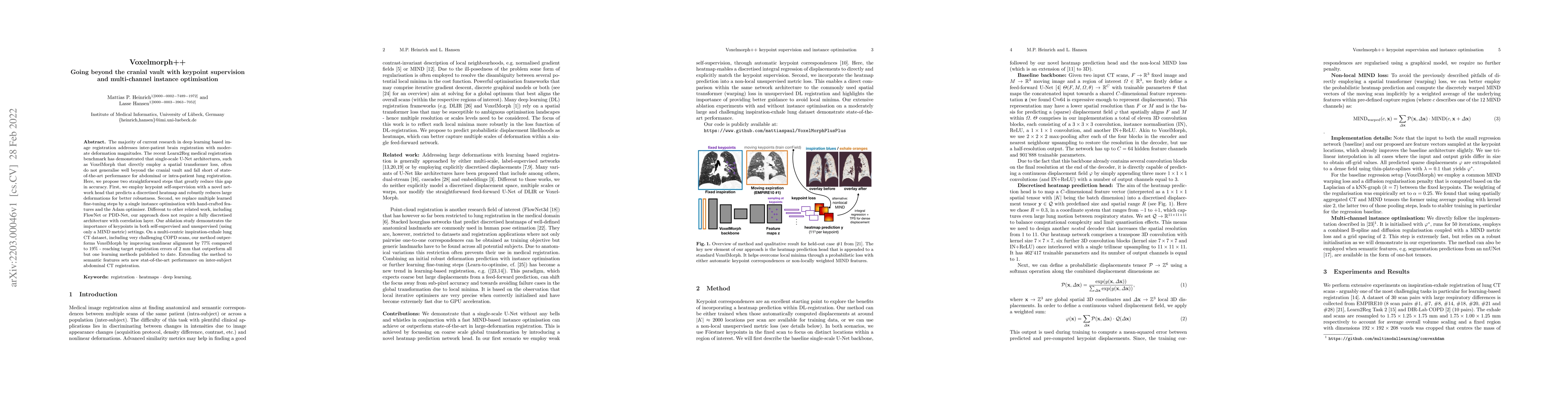 Thumbnail for Voxelmorph++ Going beyond the cranial vault with keypoint supervision
  and multi-channel instance optimisation