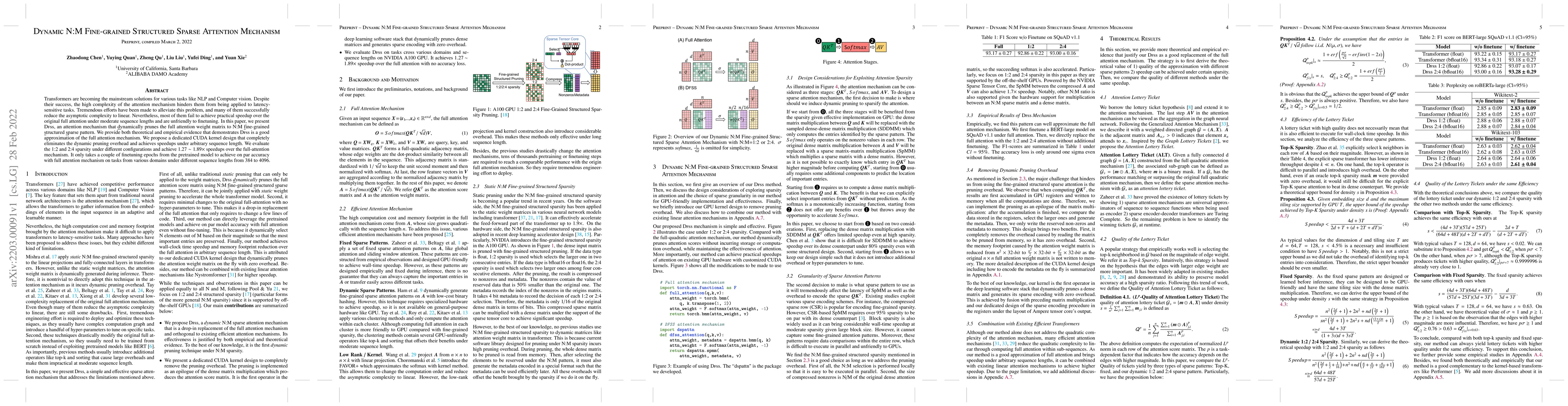 Thumbnail for Dynamic N:M Fine-grained Structured Sparse Attention Mechanism