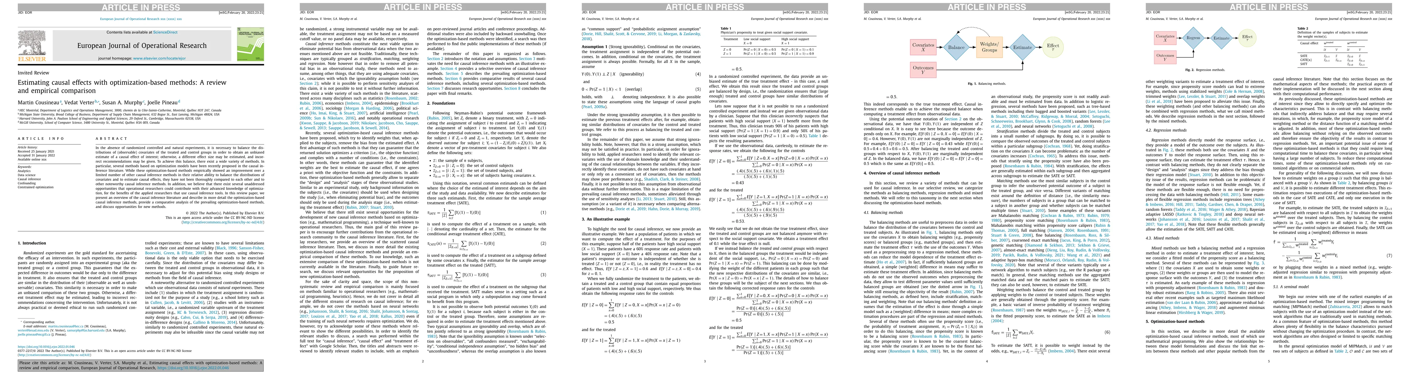 Thumbnail for Estimating causal effects with optimization-based methods: A review and
  empirical comparison