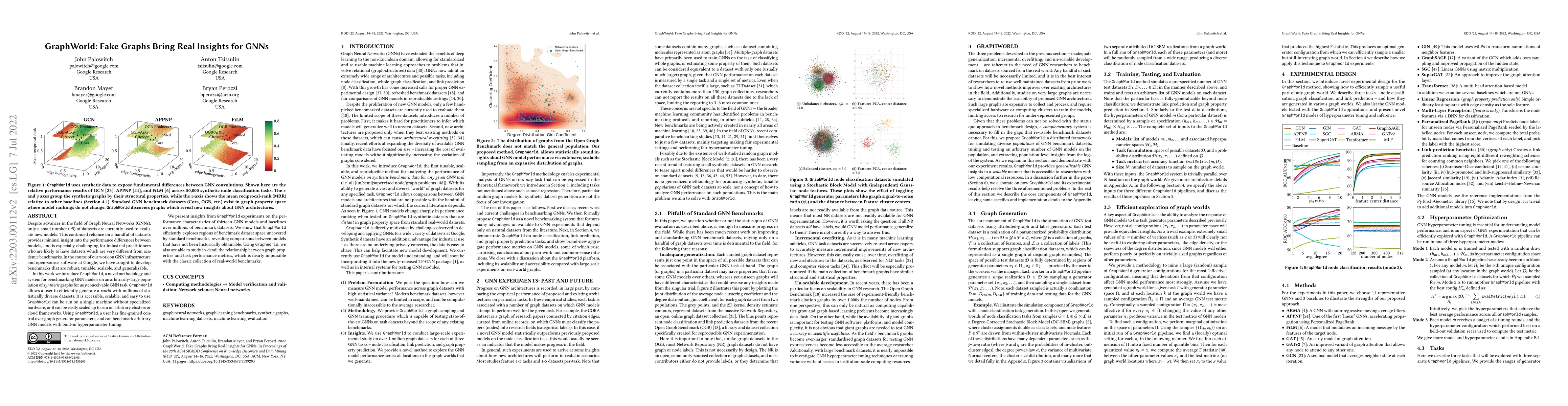 Thumbnail for GraphWorld: Fake Graphs Bring Real Insights for GNNs