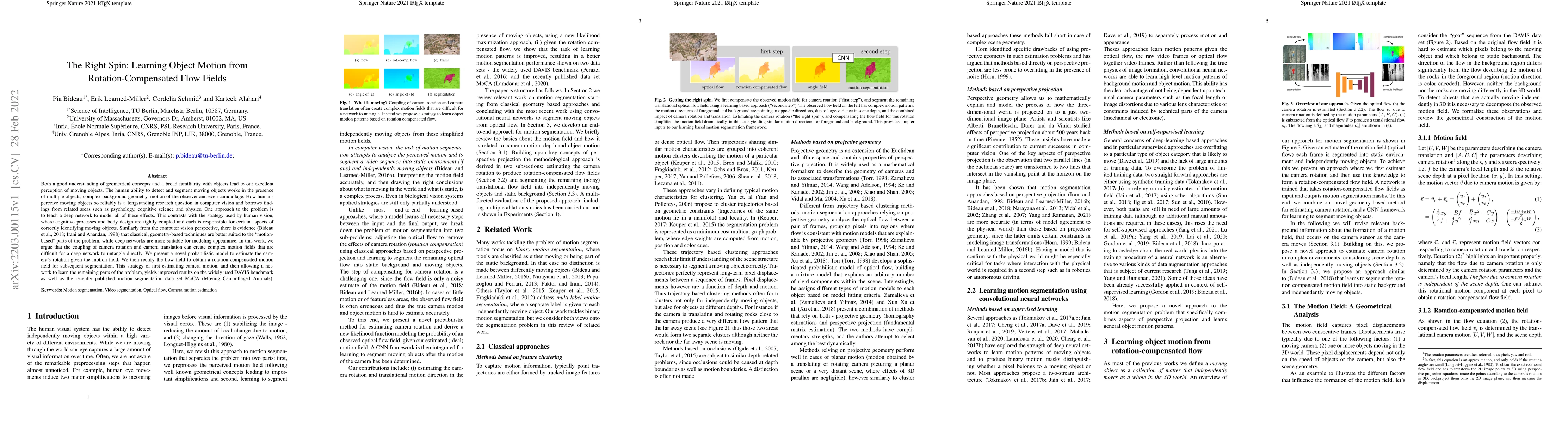 Thumbnail for The Right Spin: Learning Object Motion from Rotation-Compensated Flow
  Fields