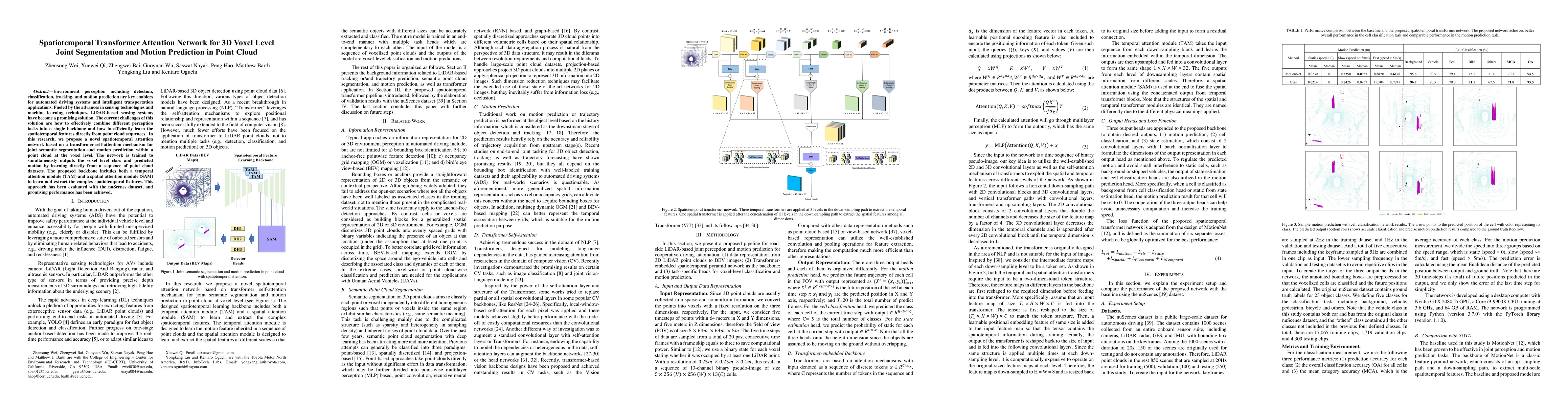 Thumbnail for Spatiotemporal Transformer Attention Network for 3D Voxel Level Joint
  Segmentation and Motion Prediction in Point Cloud