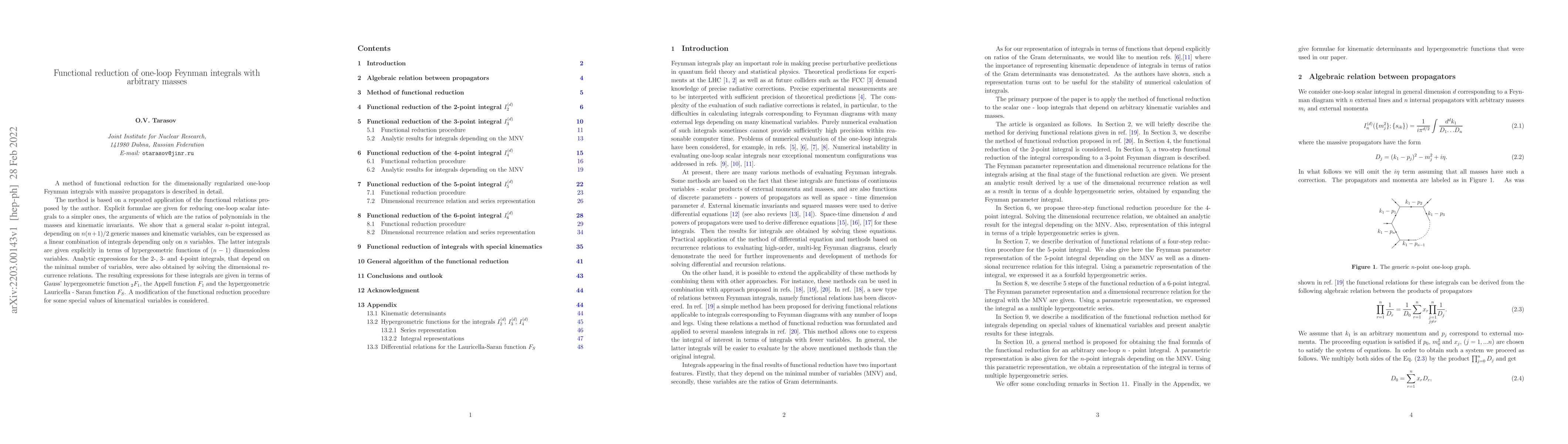 Thumbnail for Functional reduction of one-loop Feynman integrals with arbitrary masses