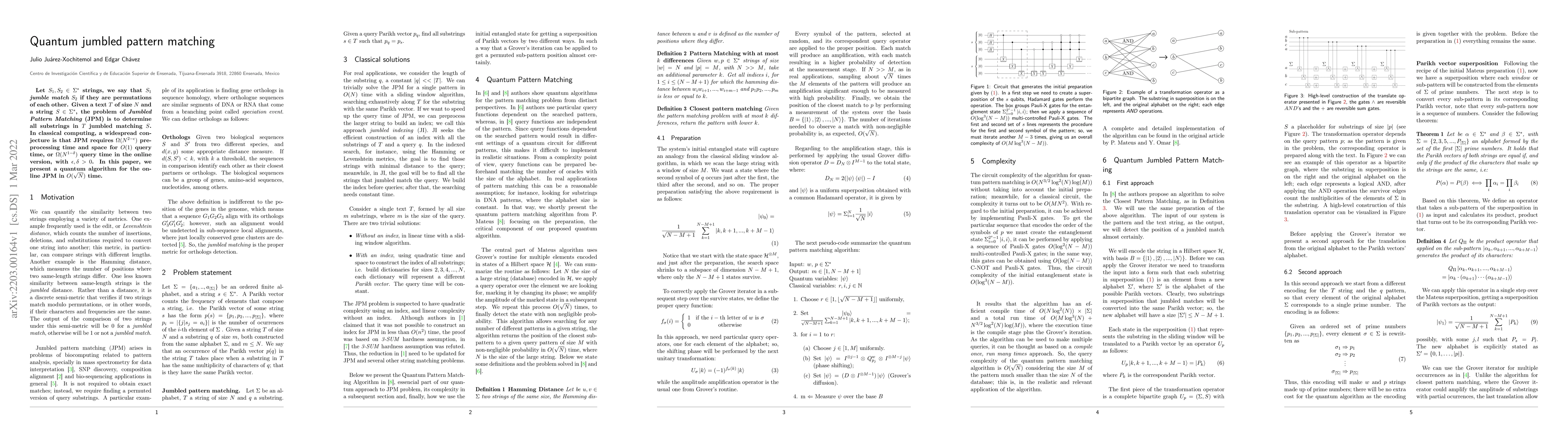 Thumbnail for Quantum jumbled pattern matching