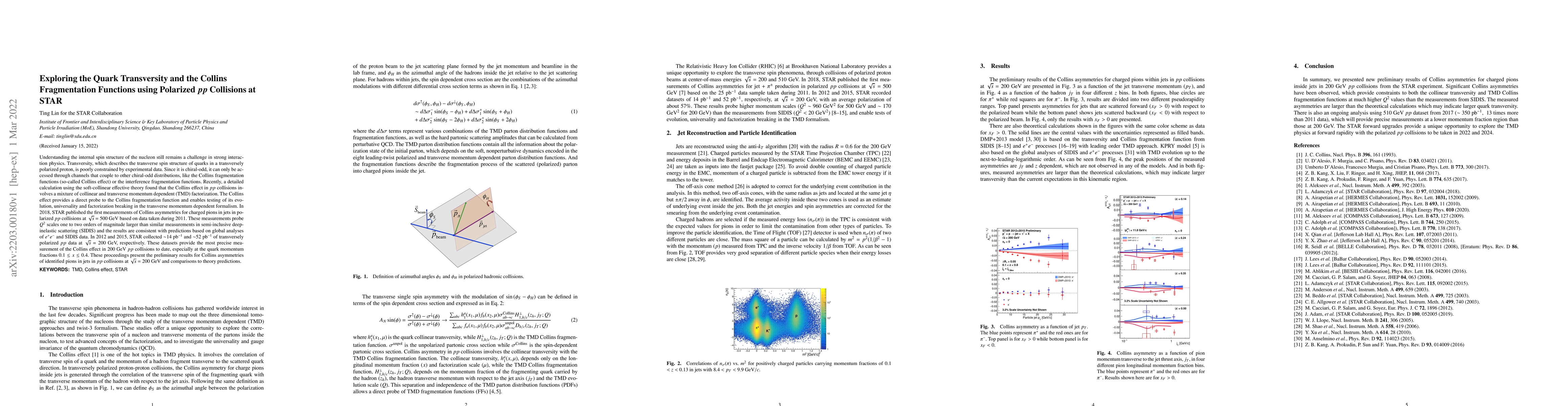 Thumbnail for Exploring the Quark Transversity and the Collins Fragmentation Functions
  using Polarized $pp$ Collisions at STAR