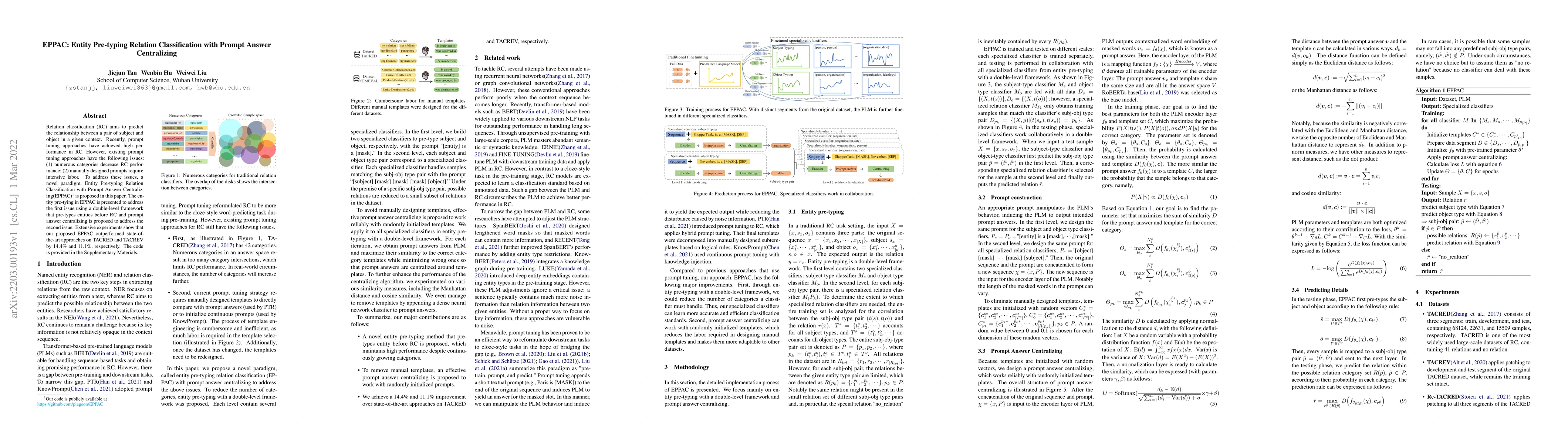 Thumbnail for EPPAC: Entity Pre-typing Relation Classification with Prompt
  AnswerCentralizing