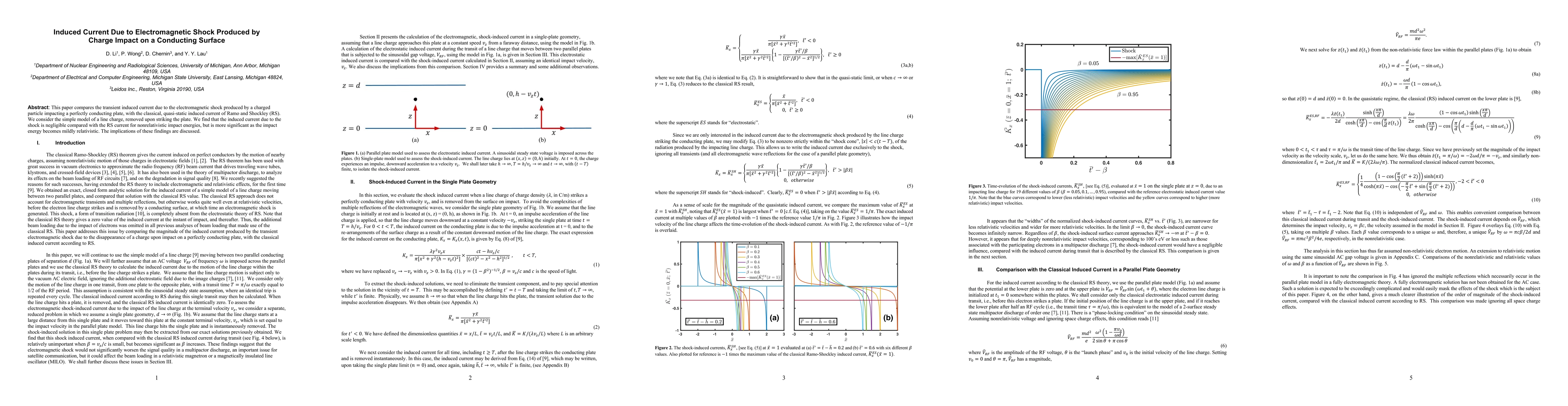 Thumbnail for Induced Current Due to Electromagnetic Shock Produced by Charge Impact
  on a Conducting Surface