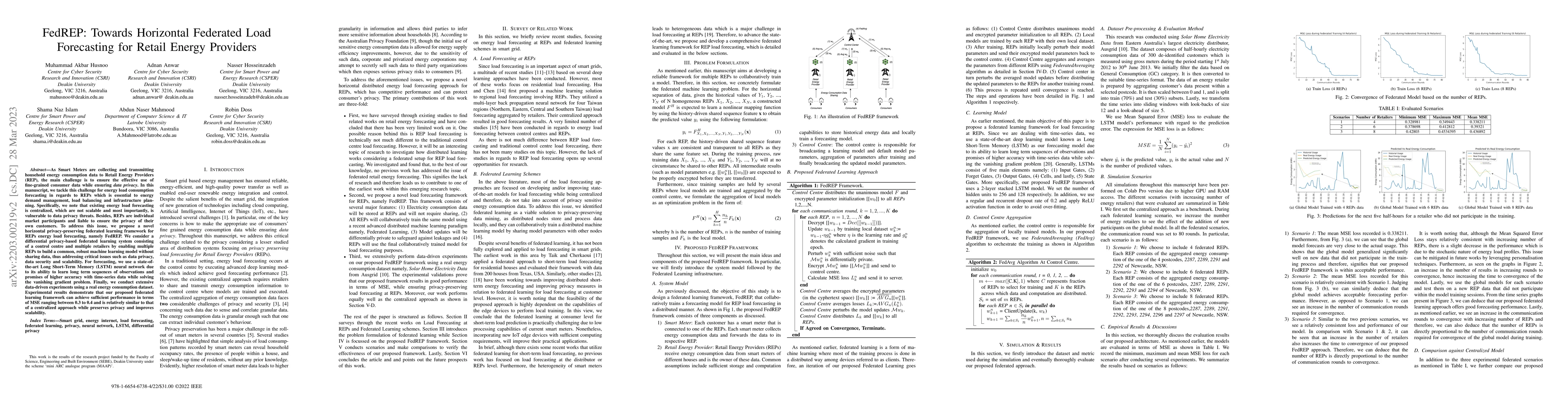 Thumbnail for FedREP: Towards Horizontal Federated Load Forecasting for Retail Energy
  Providers
