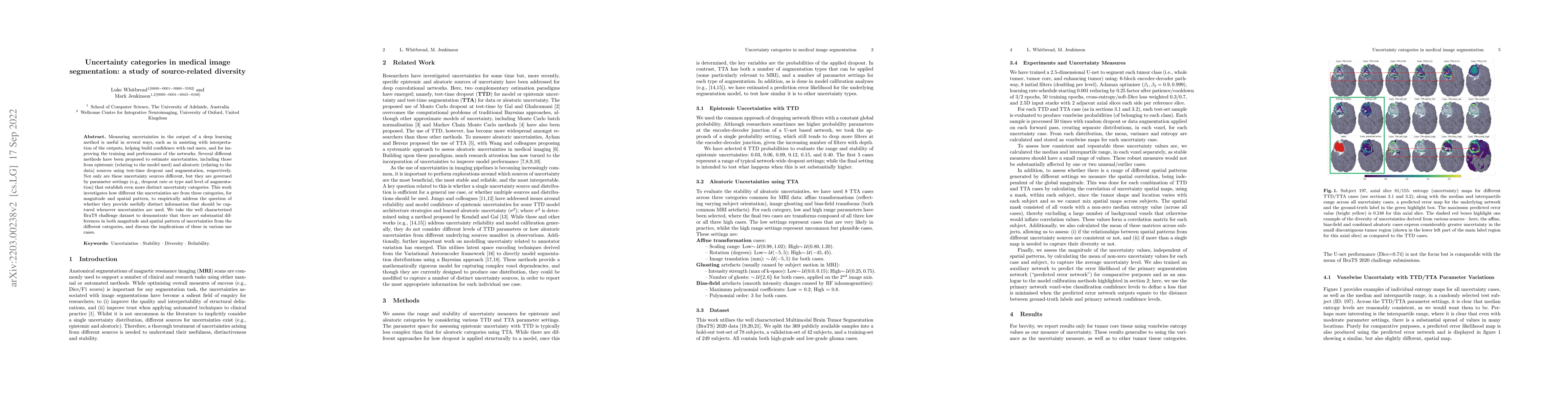 Thumbnail for Uncertainty categories in medical image segmentation: a study of
  source-related diversity