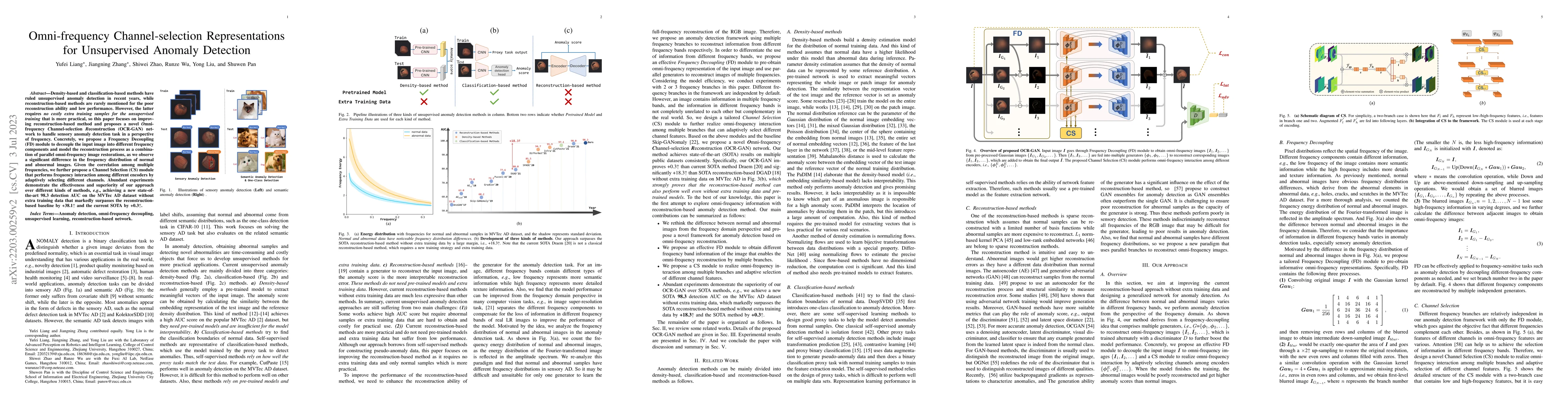 Thumbnail for Omni-frequency Channel-selection Representations for Unsupervised
  Anomaly Detection