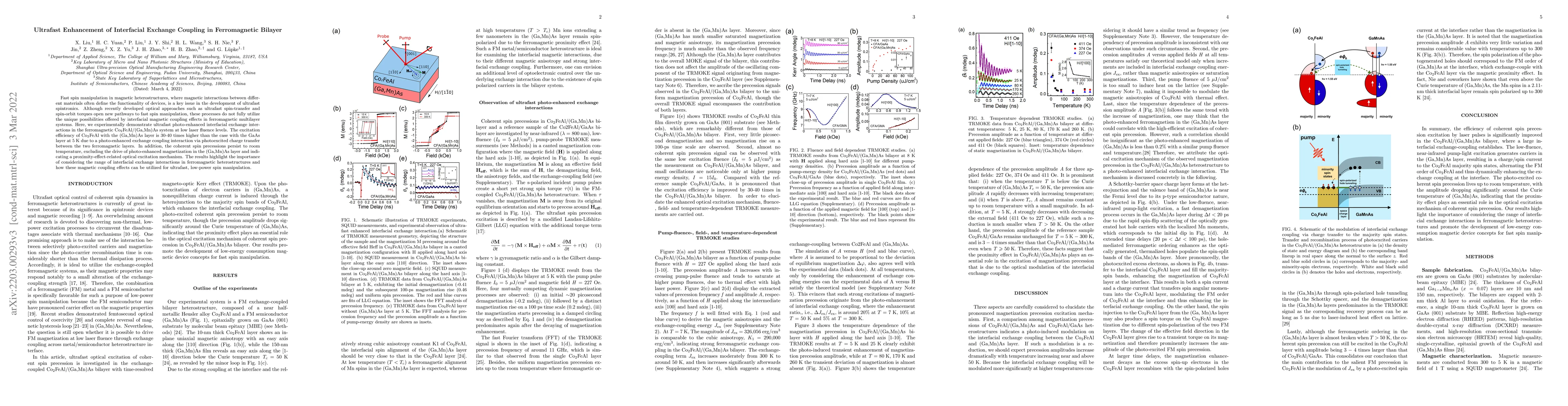 Thumbnail for Ultrafast enhancement of interfacial exchange coupling in ferromagnetic
  bilayer