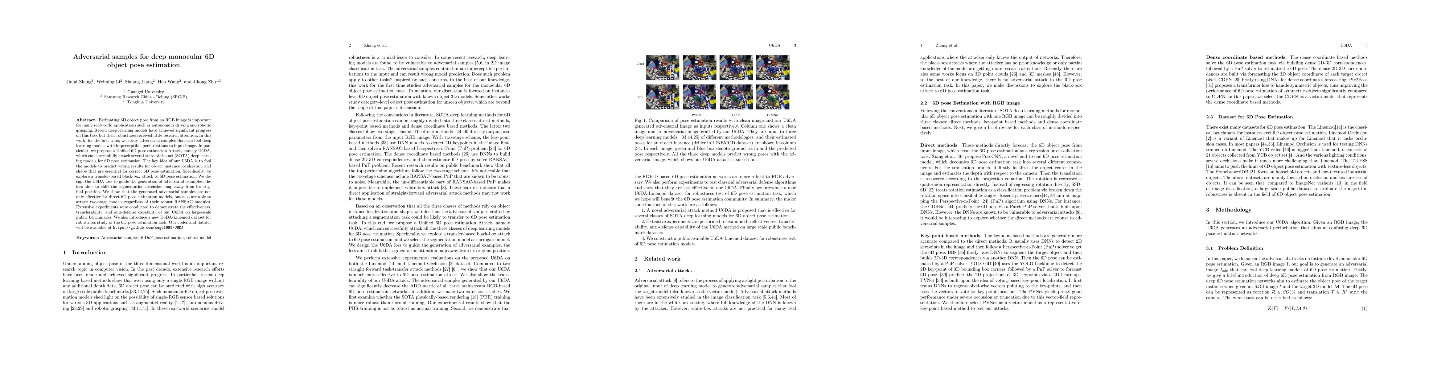 Thumbnail for Adversarial samples for deep monocular 6D object pose estimation