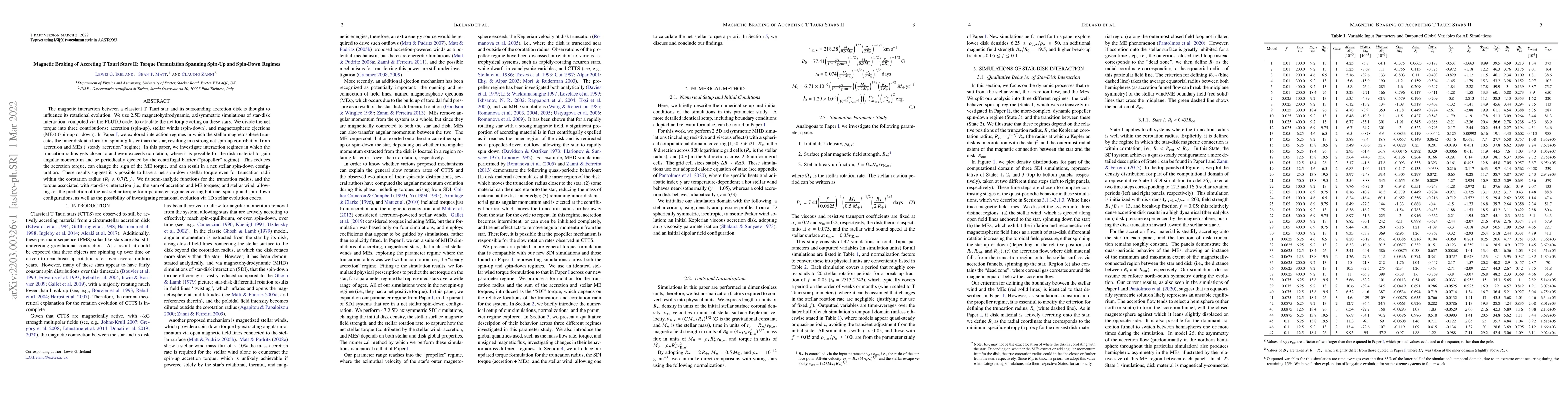 Thumbnail for Magnetic Braking of Accreting T Tauri Stars II: Torque Formulation
  Spanning Spin-Up and Spin-Down Regimes