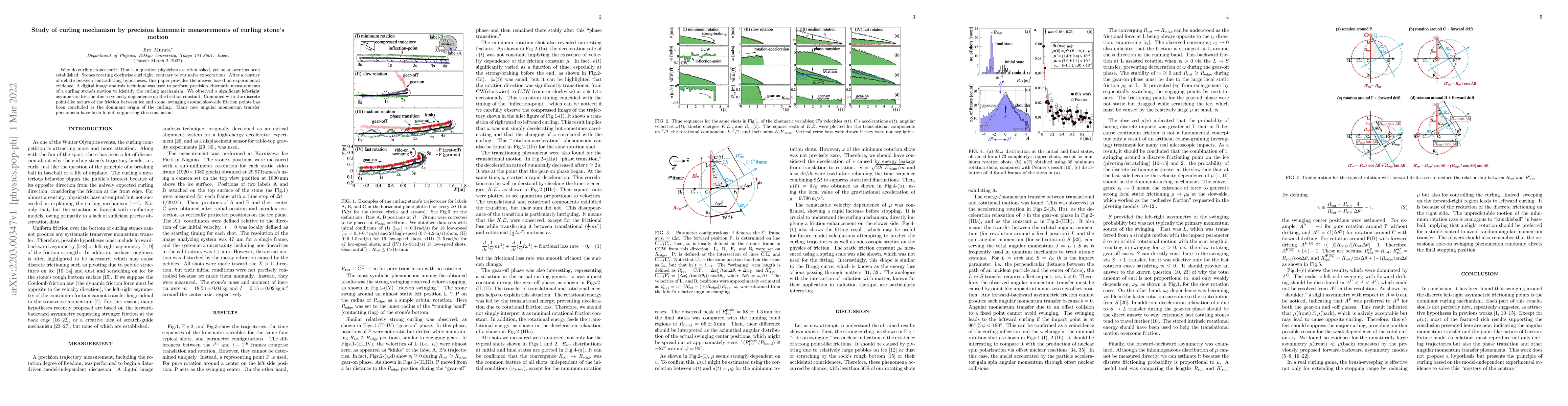 Thumbnail for Study of curling mechanism by precision kinematic measurements of
  curling stone's motion