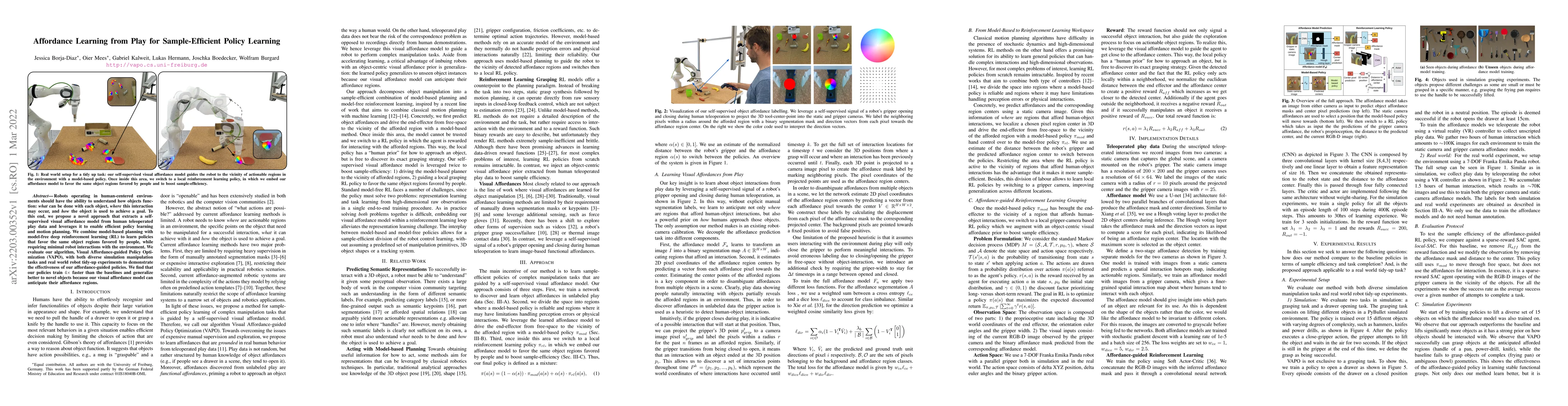 Thumbnail for Affordance Learning from Play for Sample-Efficient Policy Learning