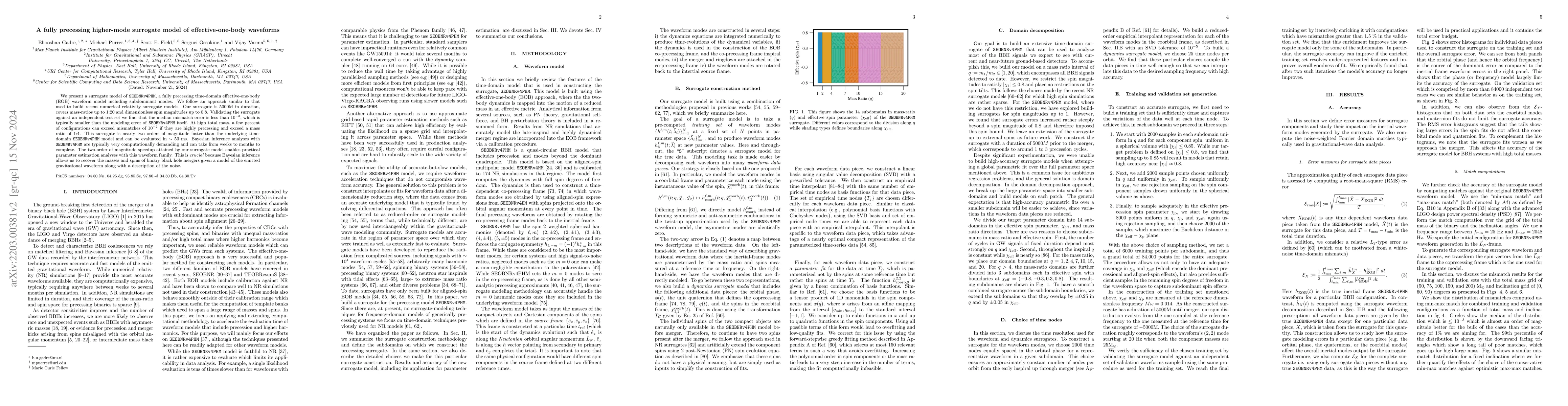 Thumbnail for A fully precessing higher-mode surrogate model of effective-one-body
  waveforms