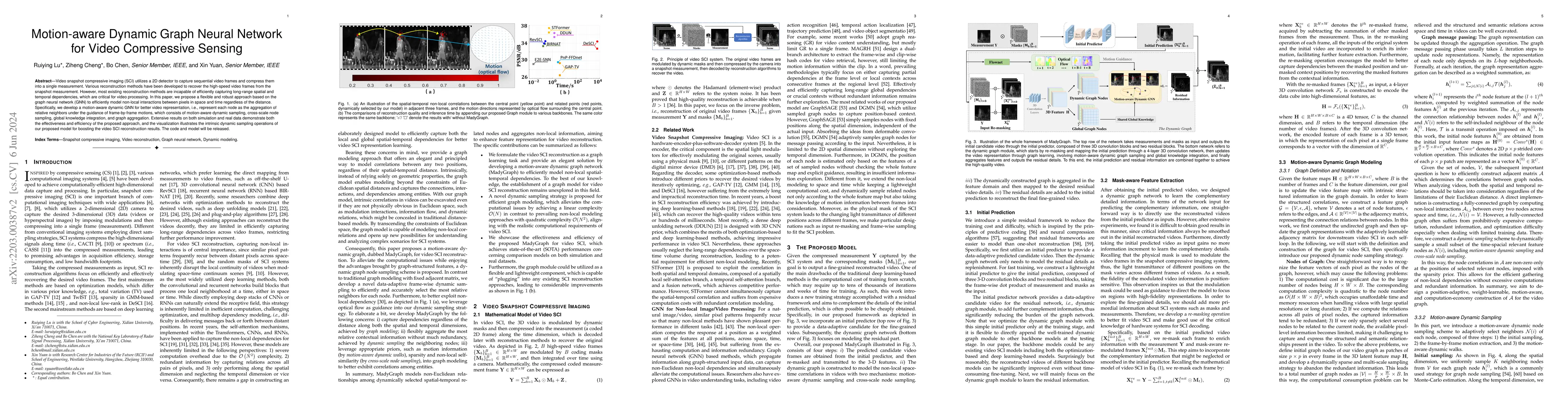 Thumbnail for Motion-aware Dynamic Graph Neural Network for Video Compressive Sensing