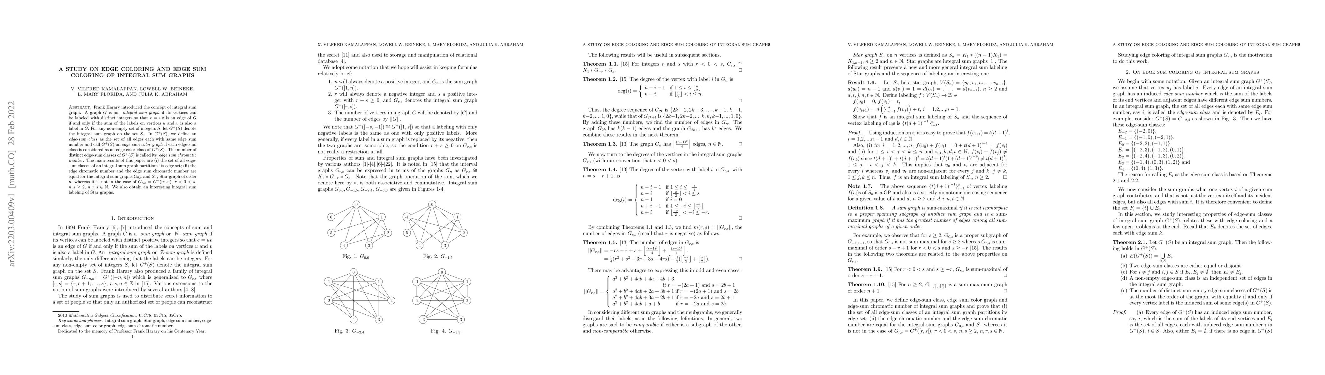 Thumbnail for A study on edge coloring and edge sum coloring of integral sum graphs