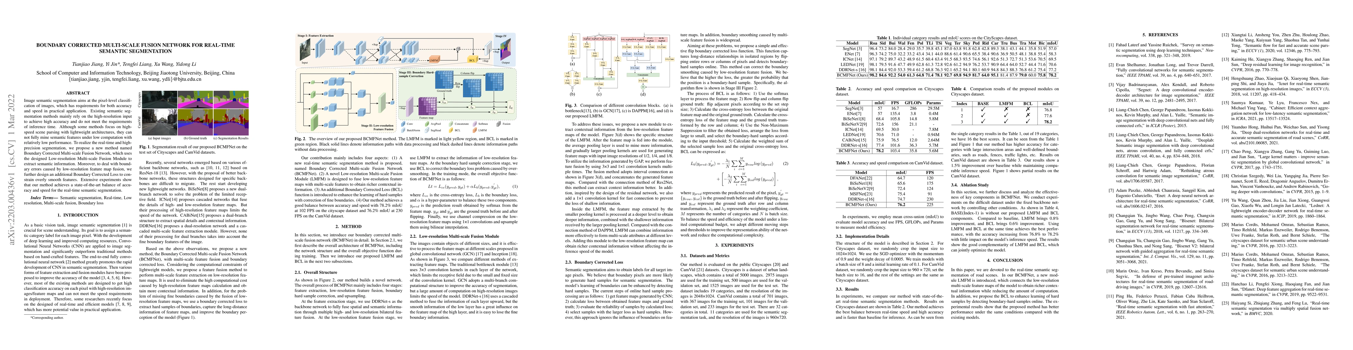 Thumbnail for Boundary Corrected Multi-scale Fusion Network for Real-time Semantic
  Segmentation