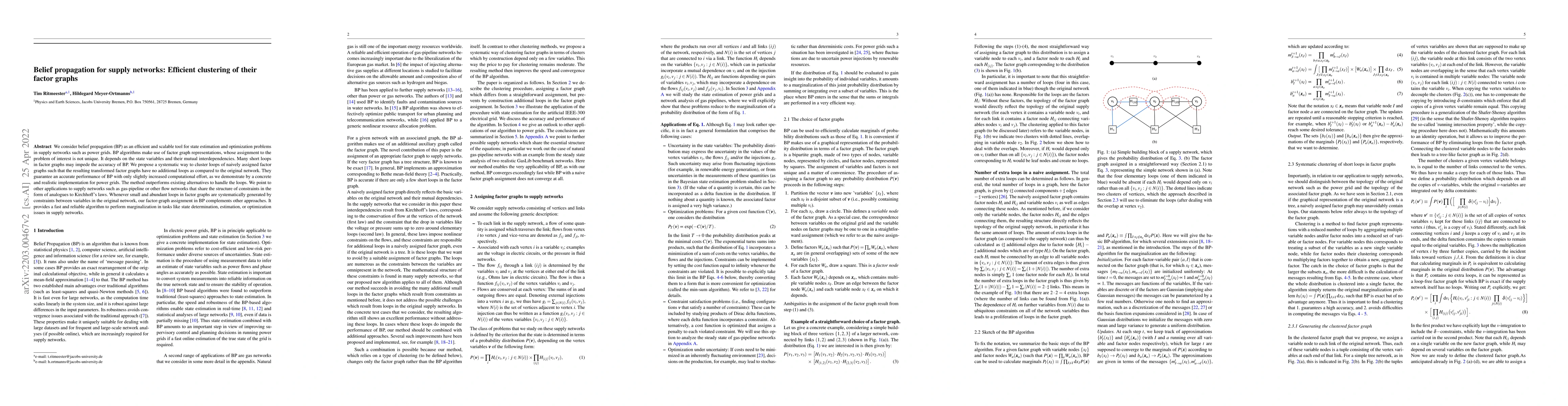 Thumbnail for Belief propagation for supply networks: Efficient clustering of their
  factor graphs