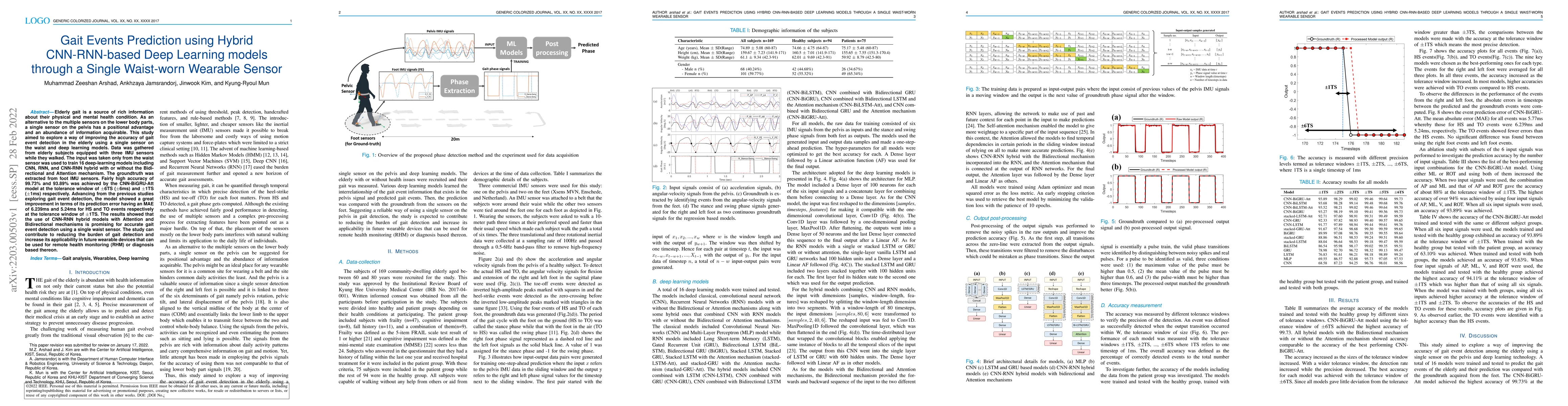Thumbnail for Gait Events Prediction using Hybrid CNN-RNN-based Deep Learning models
  through a Single Waist-worn Wearable Sensor