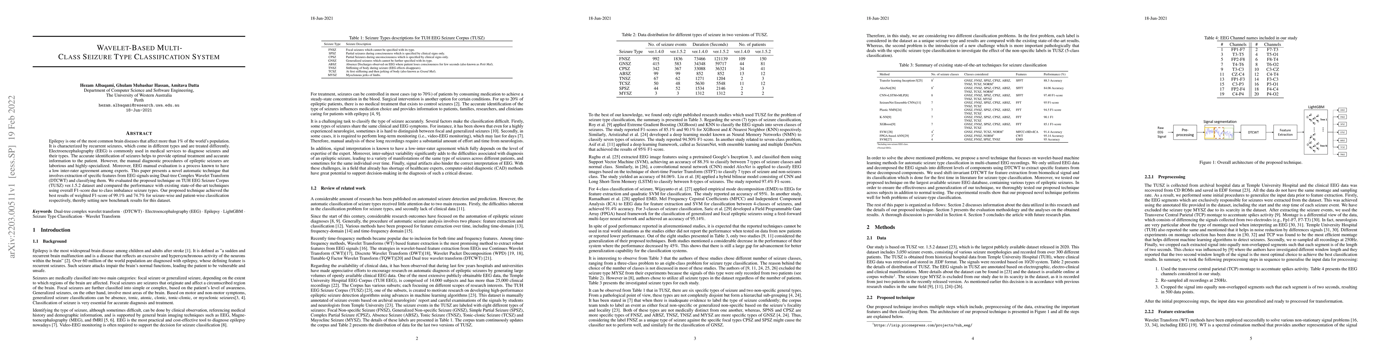 Thumbnail for Wavelet-Based Multi-Class Seizure Type Classification System