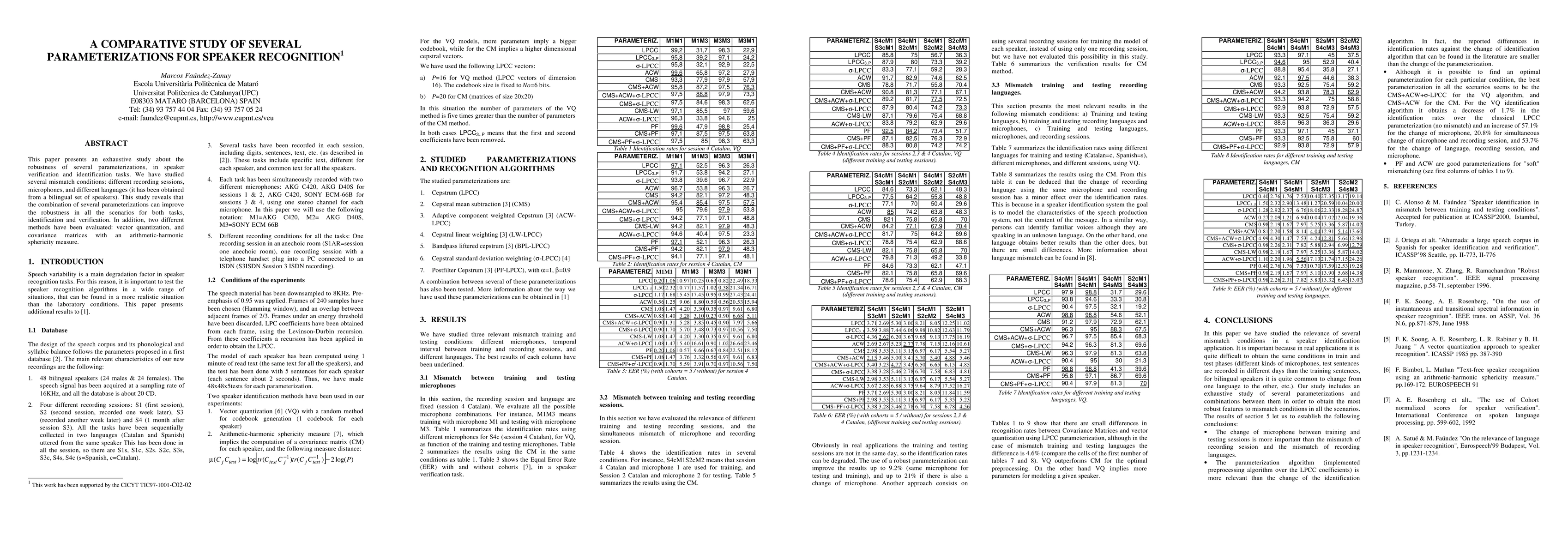 Thumbnail for A comparative study of several parameterizations for speaker recognition