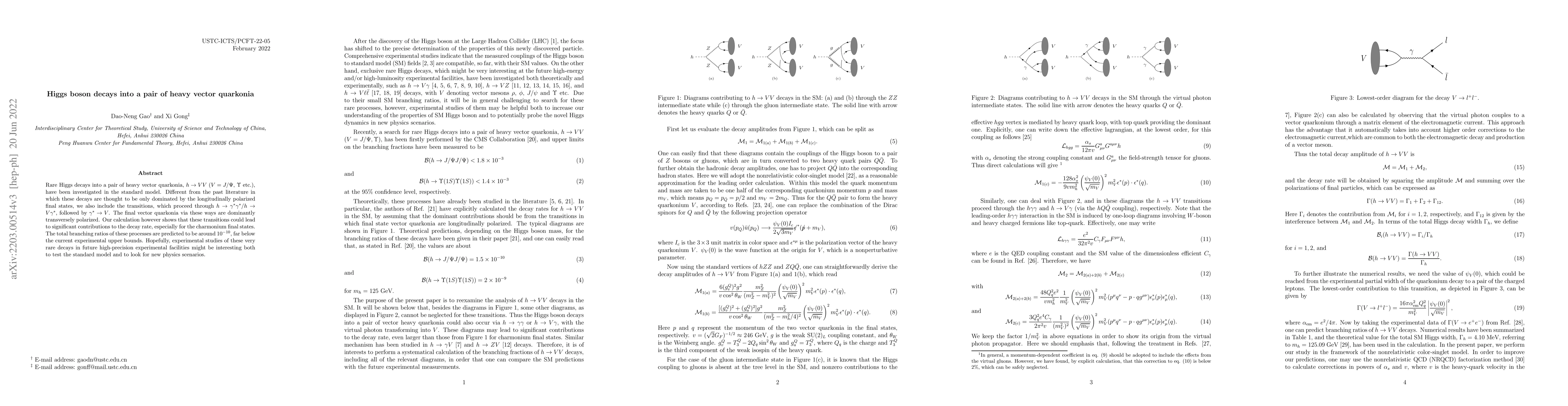 Thumbnail for Higgs boson decays into a pair of heavy vector quarkonia