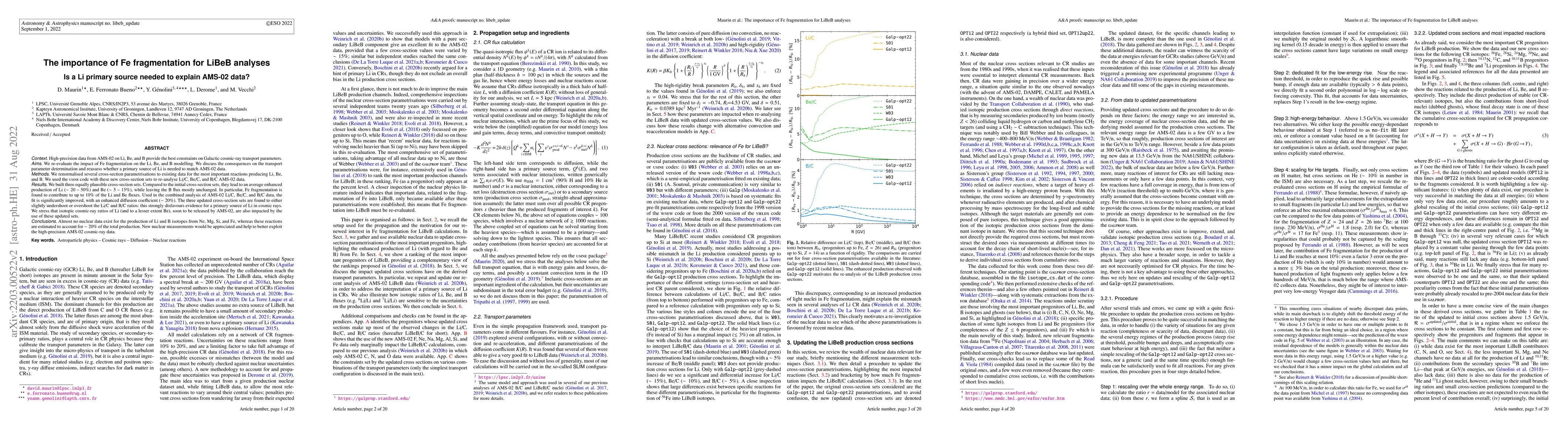 Thumbnail for The importance of Fe fragmentation for LiBeB analyses: Is a Li primary
  source needed to explain AMS-02 data?