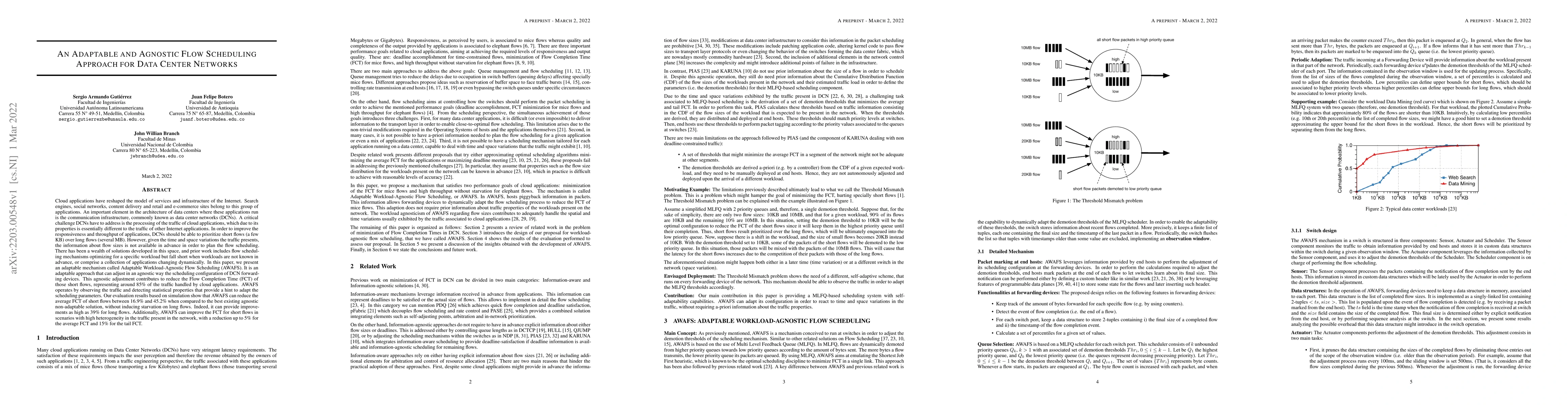 Thumbnail for An Adaptable and Agnostic Flow Scheduling Approach for Data Center
  Networks
