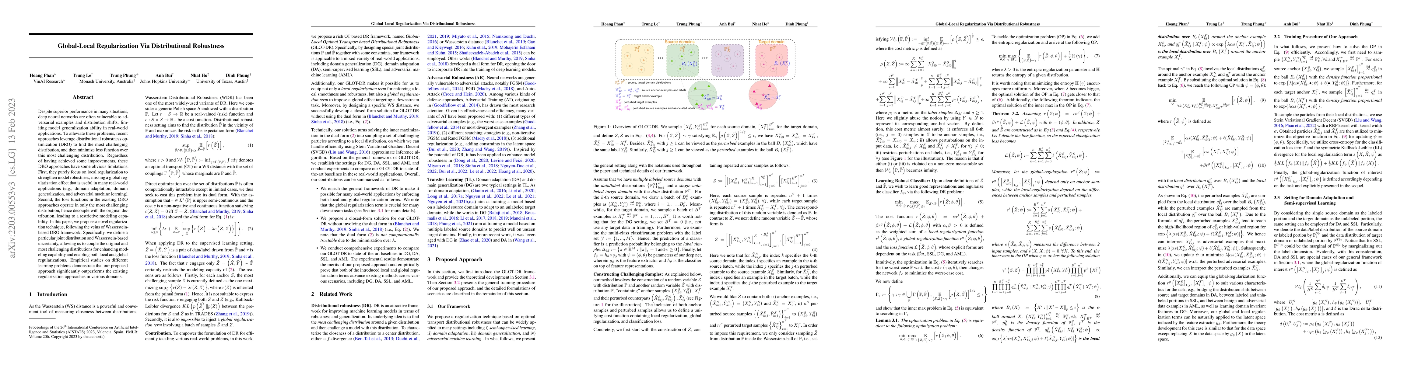 Thumbnail for Global-Local Regularization Via Distributional Robustness