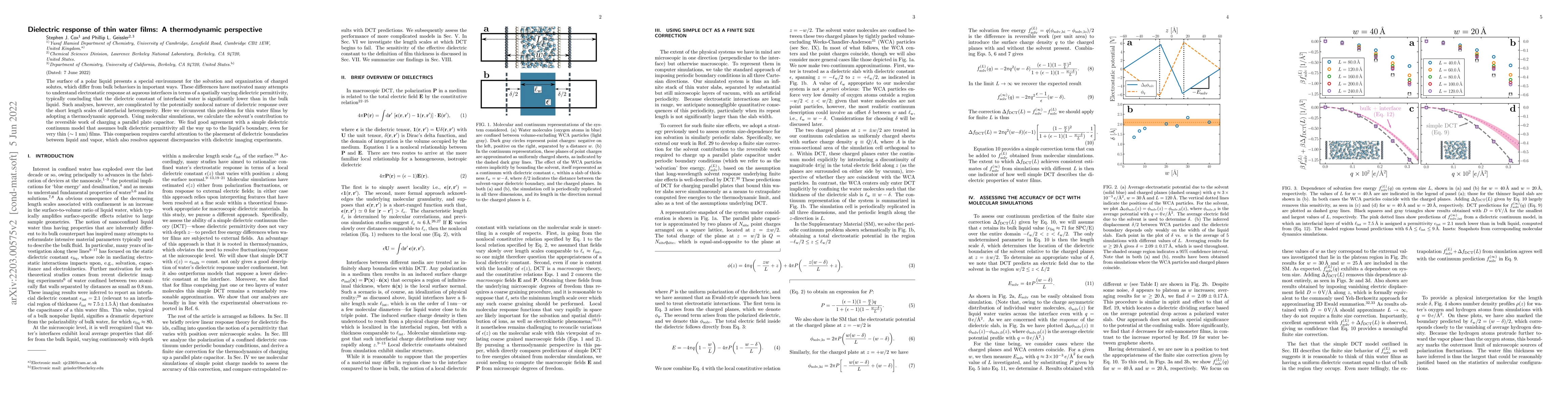 Thumbnail for Dielectric response of thin water films: A thermodynamic perspective