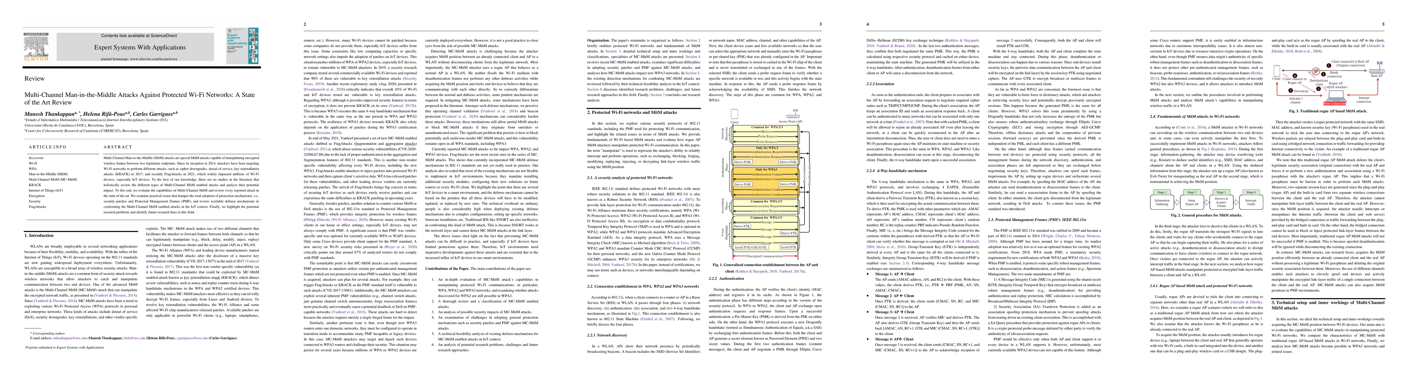 Thumbnail for Multi-Channel Man-in-the-Middle Attacks Against Protected Wi-Fi
  Networks: A State of the Art Review