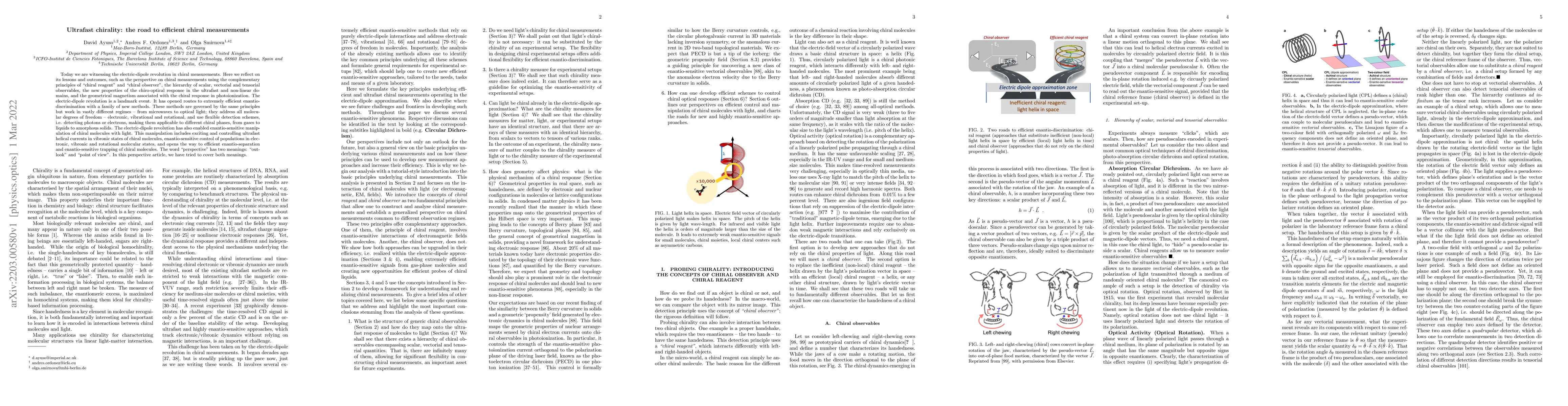 Thumbnail for Ultrafast chirality: the road to efficient chiral measurements