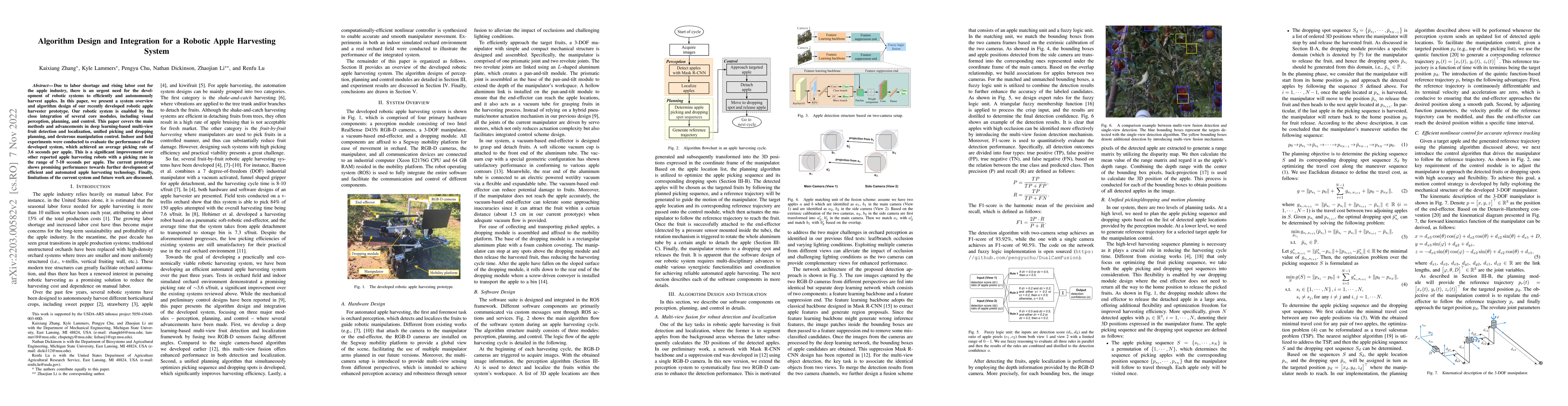 Thumbnail for Algorithm Design and Integration for a Robotic Apple Harvesting System
