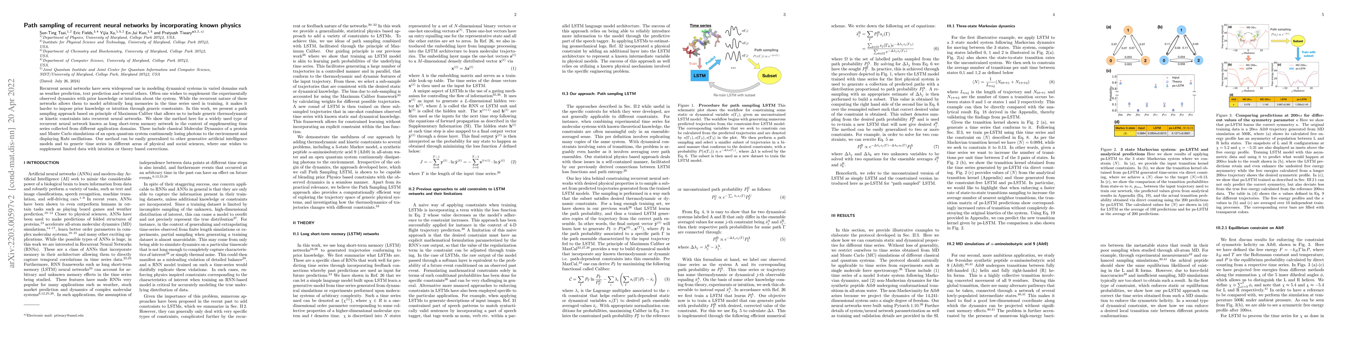 Thumbnail for Path sampling of recurrent neural networks by incorporating known
  physics