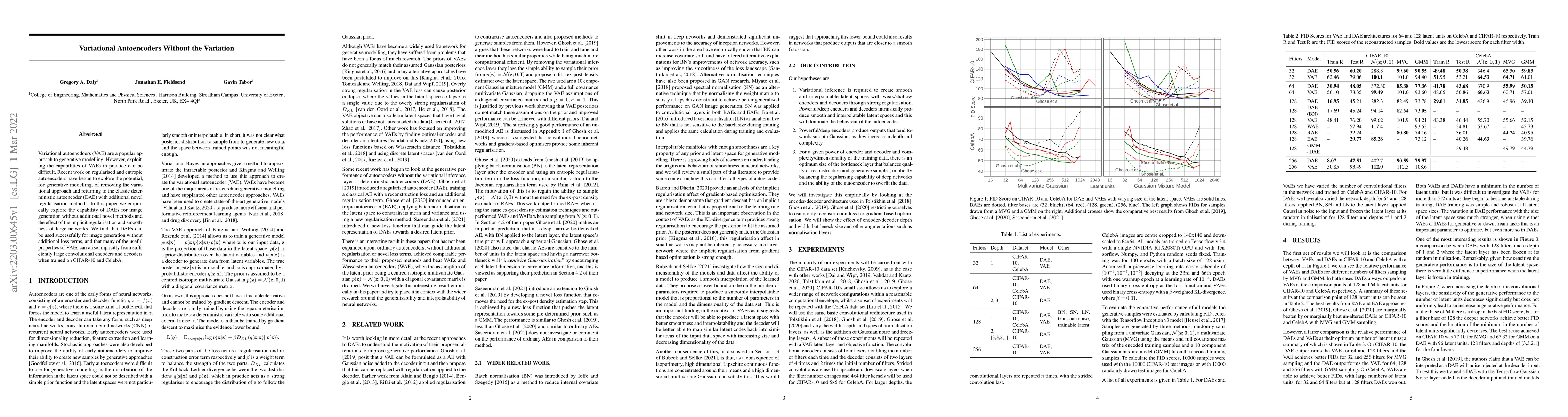 Thumbnail for Variational Autoencoders Without the Variation