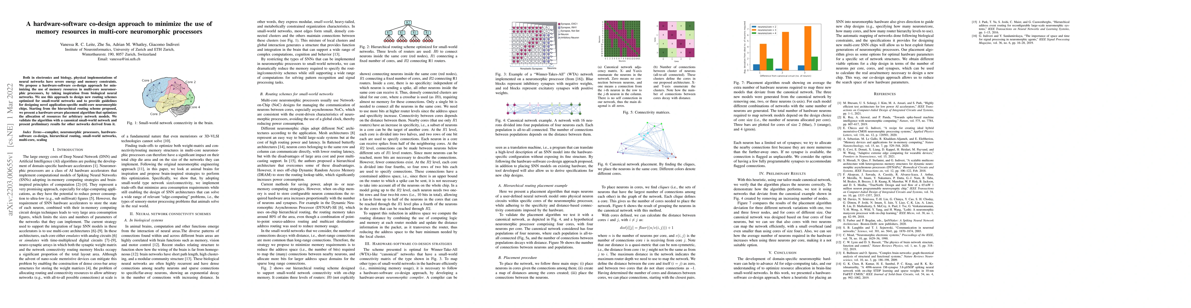 Thumbnail for A hardware-software co-design approach to minimize the use of memory
  resources in multi-core neuromorphic processors