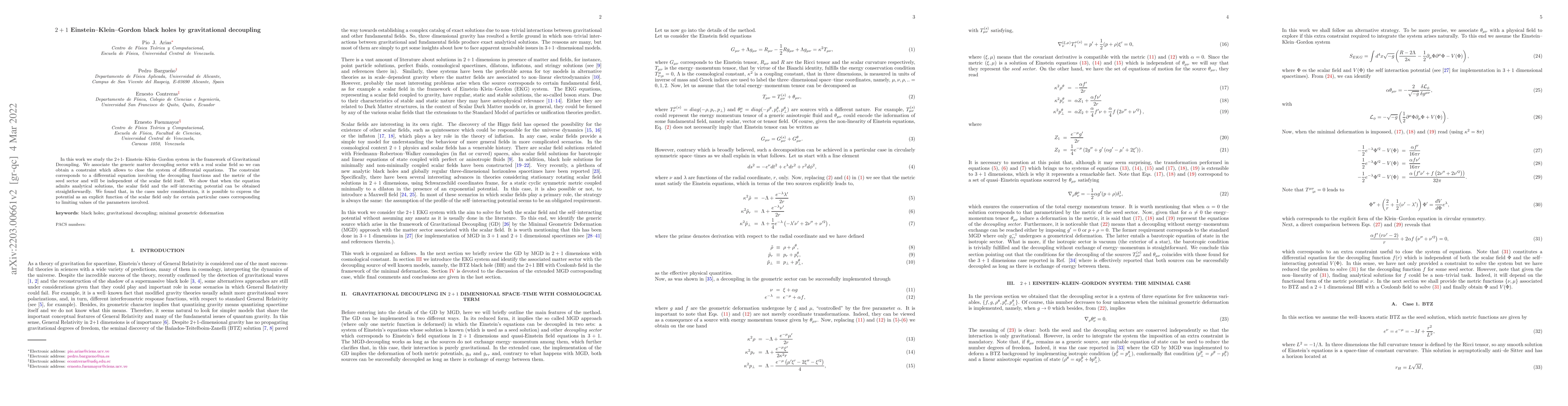 Thumbnail for $2+1$ Einstein-Klein-Gordon black holes by gravitational decoupling
