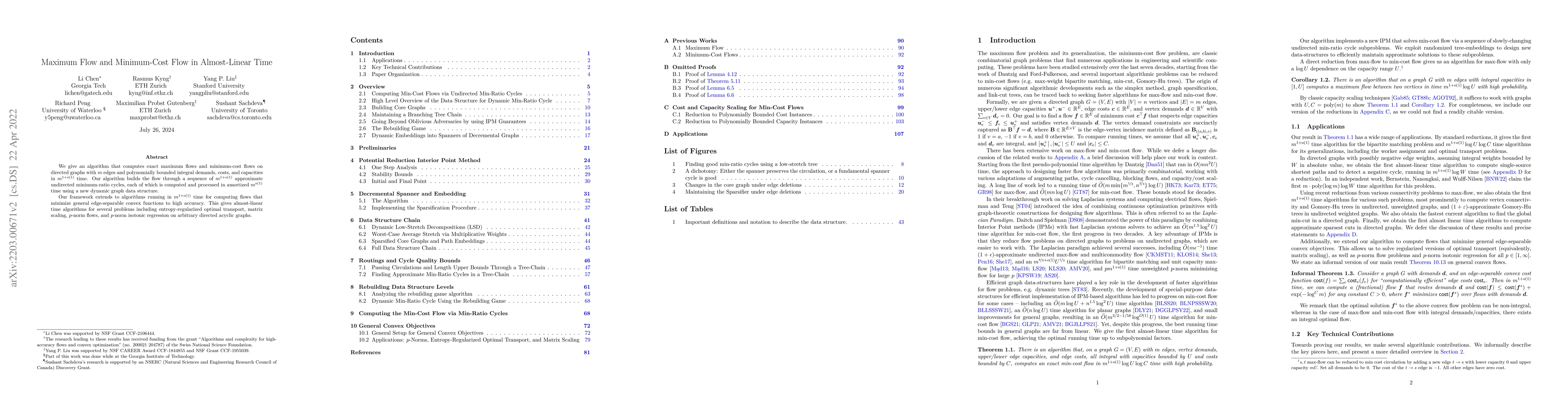 Thumbnail for Maximum Flow and Minimum-Cost Flow in Almost-Linear Time