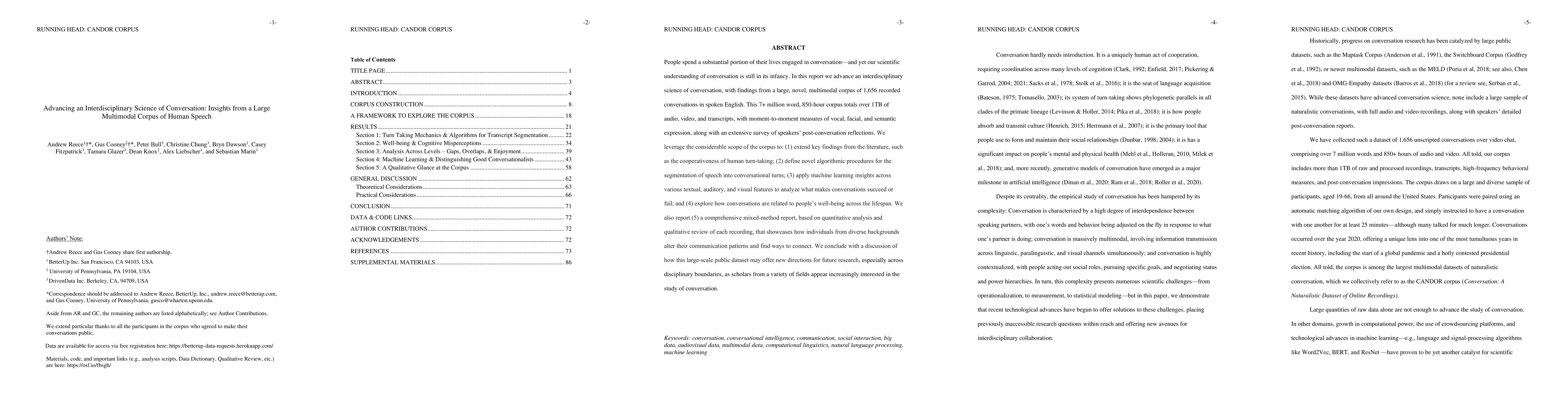 Thumbnail for Advancing an Interdisciplinary Science of Conversation: Insights from a
  Large Multimodal Corpus of Human Speech