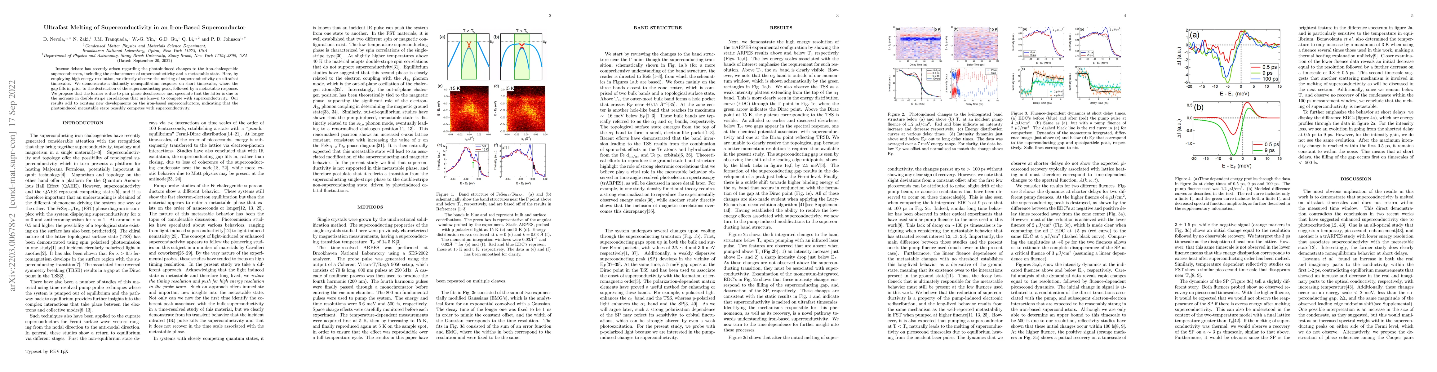 Thumbnail for Ultrafast Melting of Superconductivity in an Iron-Based Superconductor