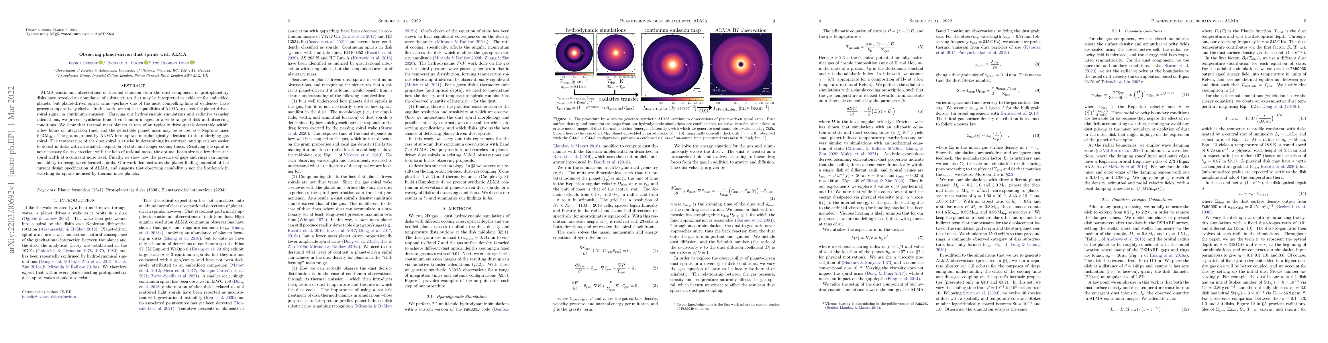 Thumbnail for Observing planet-driven dust spirals with ALMA