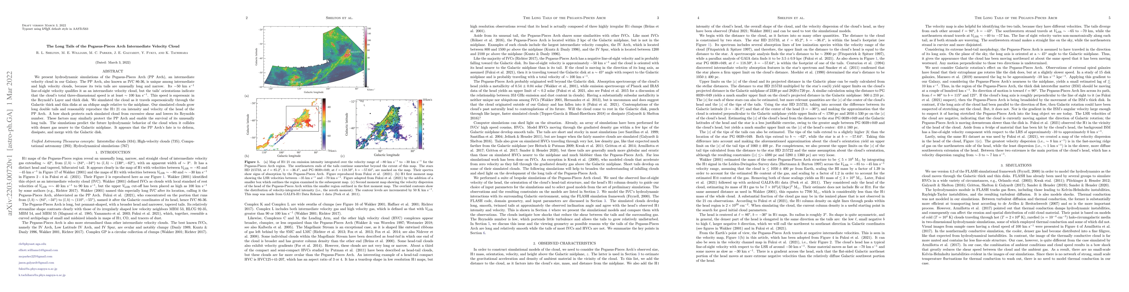 Thumbnail for The Long Tails of the Pegasus-Pisces Arch Intermediate Velocity Cloud
